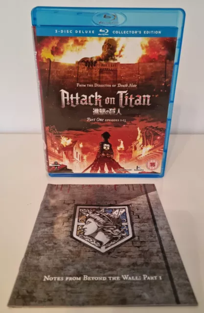 Attack On Titan: Season One Part One Ep 1-13 3 Disc Collector's Edition Blu-ray