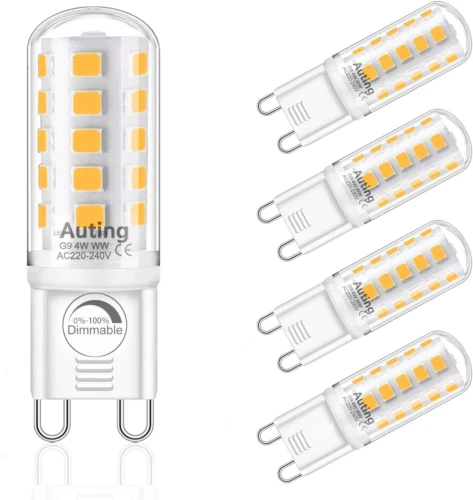 G9 Led Dimmable Lamps, 4W 2700K Warm White 32 * 2835 SMD LED Bulbs,...
