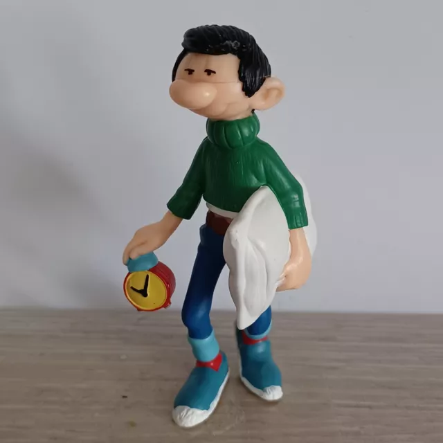 Figurine Gaston Lagaffe  Plastoy 1991 - Gaston Avec Son Reveil Et Oreiller