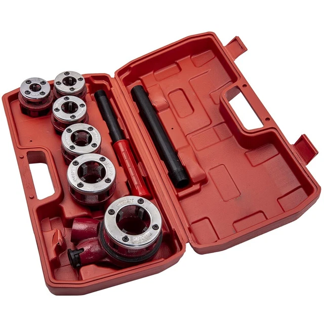 Ratchet Pipe Thread Threader Die Handle Tube Lengthening Bar Tool Kits 3/4''