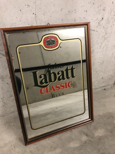 specchio pubblicitario vintage Birra Labatt 60x44cm
