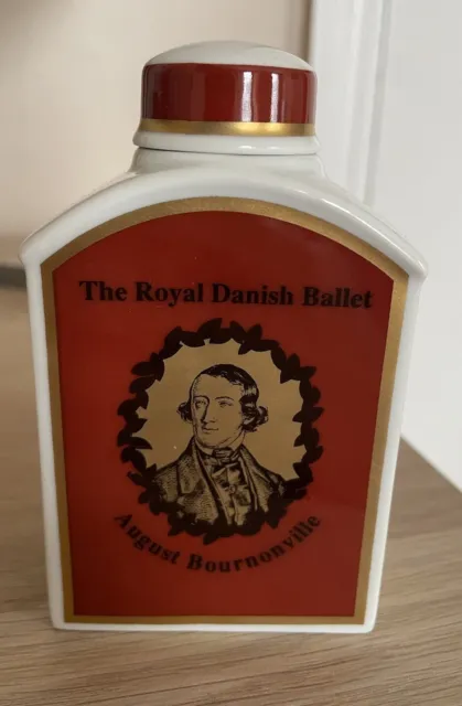 ROYAL COPENHAGEN Denmark DANISH BALLET August Bournonville Tea Caddy Bottle Rare