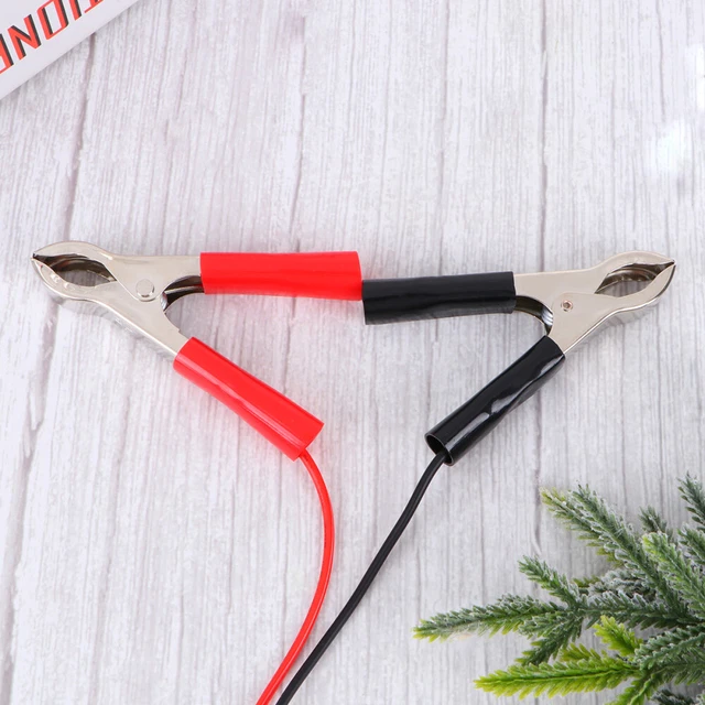 50 Cm Automotive Battery Jumper Cables Clip Motorbike Power Motorcycle SAE