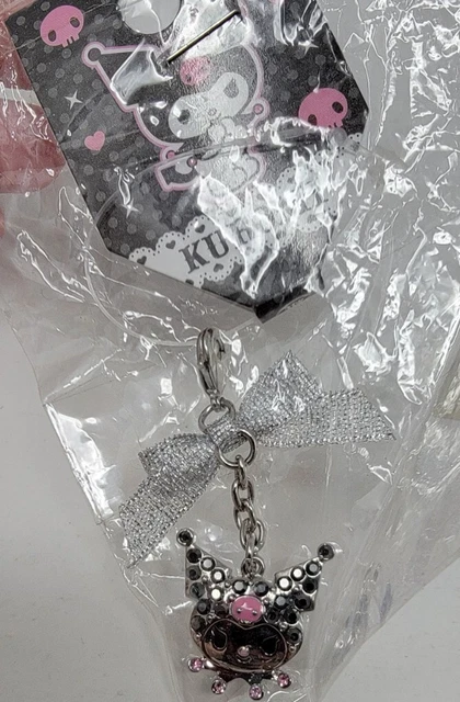 Sanrio Kuromi Nero & Rosa Strass Ciondolo