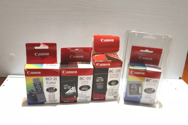 Canon BC-20, BCI-21, BC-02, BC-05 Ink Cartridges - Lot of 4 Canon BC-20, BCI-21, BC-02, BC-05 Ink Cartridges - Lot of 4