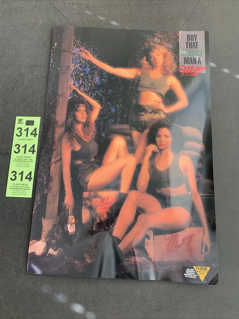 Miller High Life “Buy That Man A Miller” Camo Army SEXY Girls (COLLECTORS ONLY)