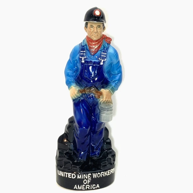 Vintage 1977 UNITED MINE WORKERS of AMERICA COAL MINER Porcelain 13" Figure-RARE