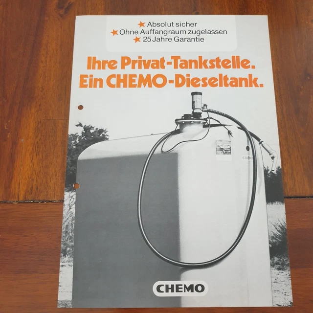 CHEMO Dieseltankstelle Schlepper Traktor Prospekt Landmaschine j