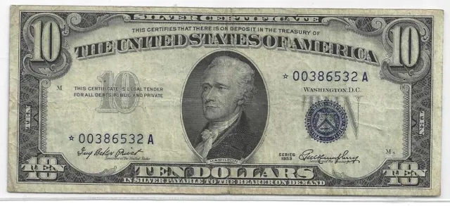 1953* $10 Silver Certificate