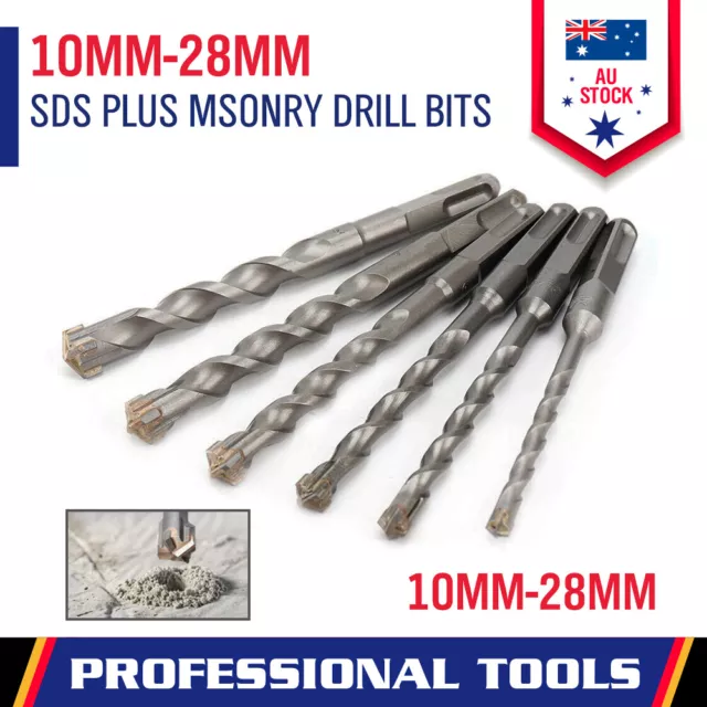 10-28mm SDS Masonry Drill Bit Concrete Brick Stone Jack Hammer Bits 300mm