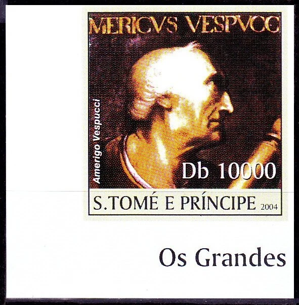 Sao Tome 2004 MNH Imperf, Italian explorer, Financier Amerigo Vespucci