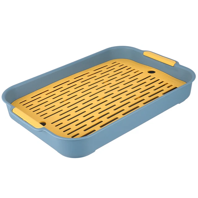 Bandeja de goteo Pp chapa seca para platos secador de platos con 2 niveles