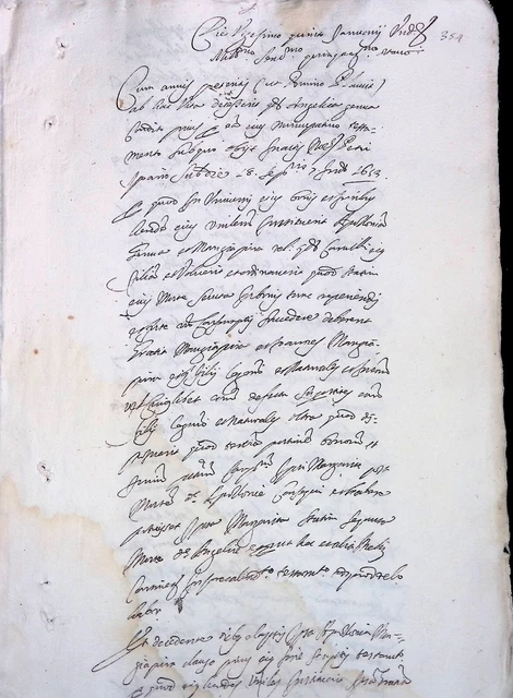 (C36)- Documenti Manoscritti Seicenteschi  11 Pagine Scritte - Xvii° Secolo