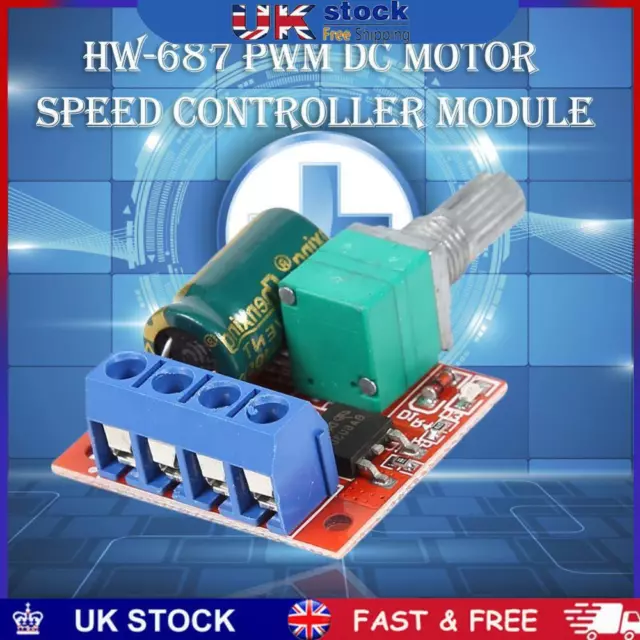 HW-687 PWM DC Motor Speed Regulator Module DC 4.5-28V LED Controller Governor