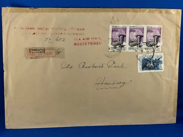 VIETNAM OLD BIG REGISTERED COVER HANOI  to GERMANY    (A8/31)