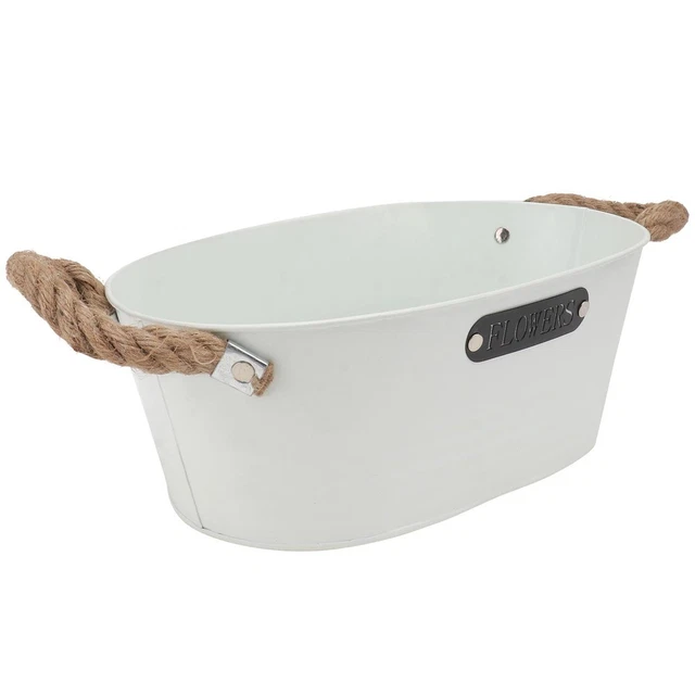 1 pot de fleurs en fer pour balcon Vase seau en métal Vase à fleurs Chic minable
