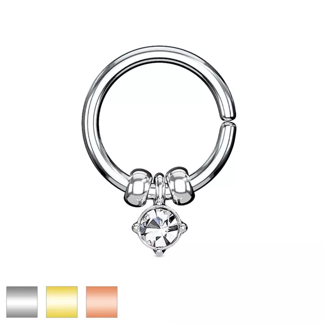 Captive Perlina Anello - Piercing Rimorchio Tragus Helix Chiusura Zirconi #443