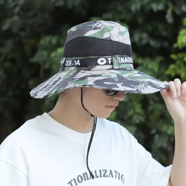 Letter Sunscrean Bucket Hat Cotton Outdoor Fishing Cap  Sun Protection