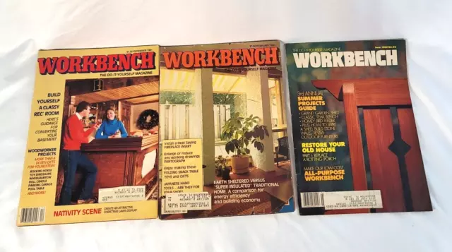 3 Vintage Workbench The Do It Yourself Magazine 12/1981, 02/1983 & 06/1989