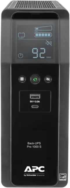 APC BR1000MS Back-UPS Pro BR - UPS - AC 120 V - 600 vatios - 1000 VA - USB, serie