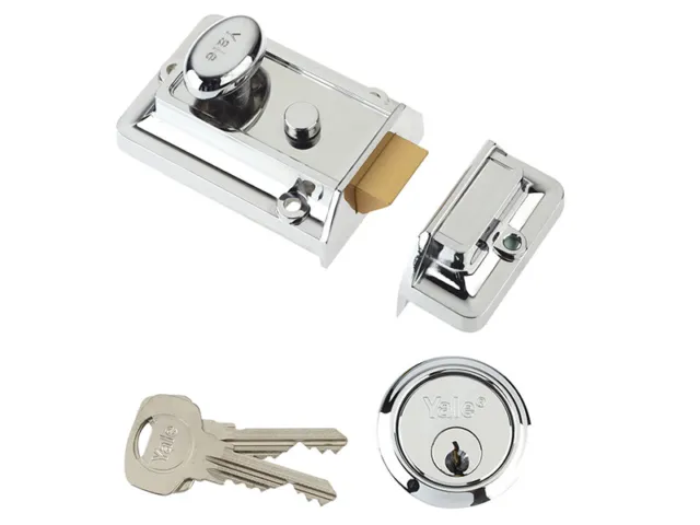 Yale Locks P77 Traditionnel Verrou 60mm Appui Tête Finition Chromée Visi