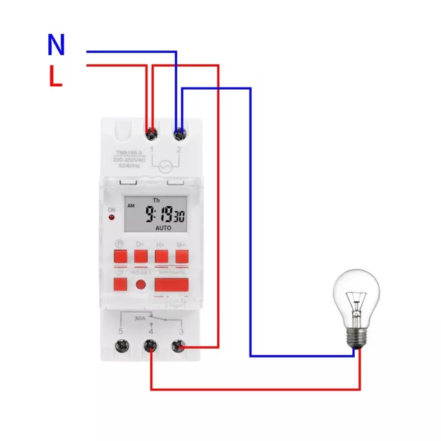 Sinotimer 7 Days Digital Programmable Timer Switch High Load Easy Integration