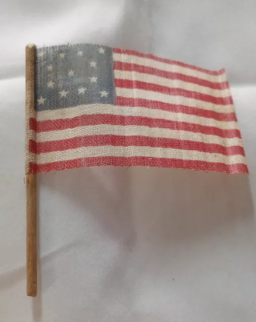 13 Star Centennial American Parade Flag Civil War Era Vintage