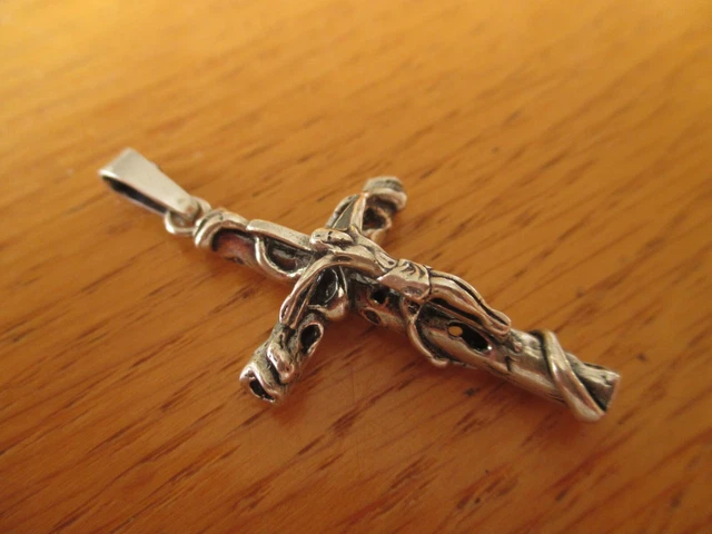 Pendentif Croix De Jérusalem En Argent Massif 925, Pierre Verte, Collier, Provenance Israël