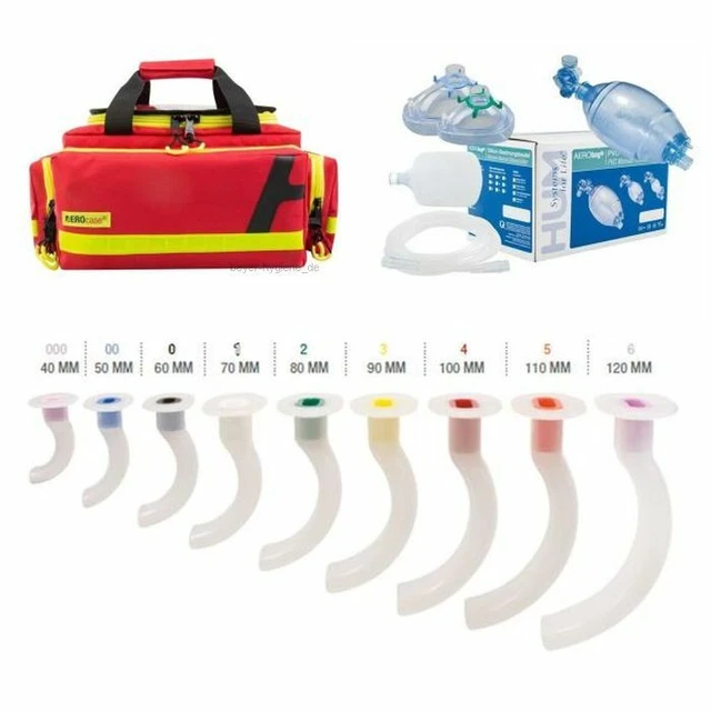 Notfalltasche M + Güdeltubus Set + Beatmungsbeutelset First Responder