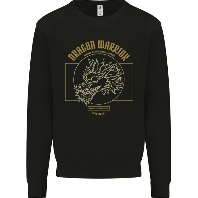 Dragon Warrior Samurai Giappone Giapponese Uomo Felpa Maglione