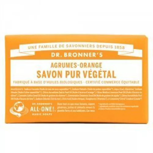 DR BRONNER'S Savon Solide Agrume-Orange - 140g