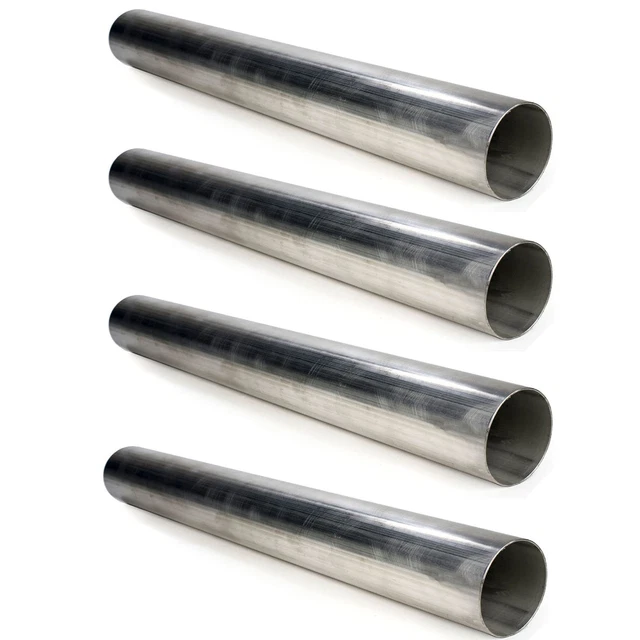 Squirrelly 2.5" Stainless Steel Mandrel Bend Angles Straight Pipe 3FT - 4 Pack