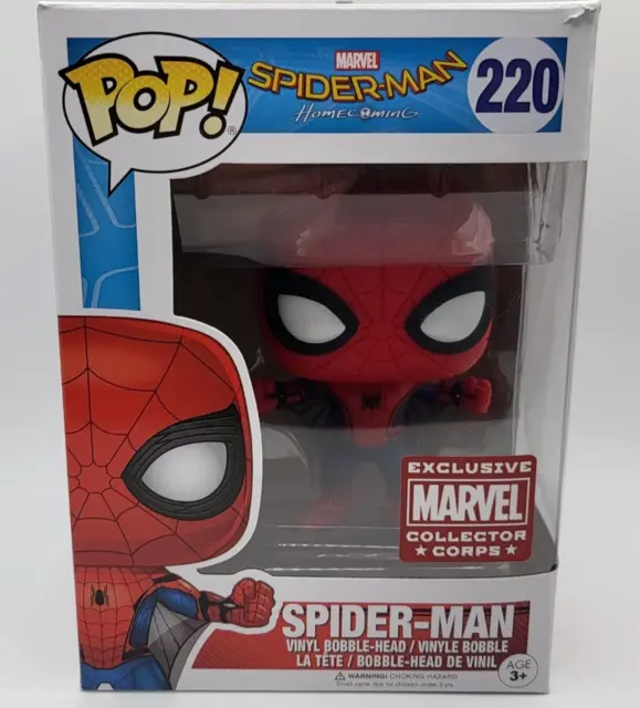 Funko Pop! SPIDER-MAN #220 Marvel Collector Corps Exclusive Homecoming MCU