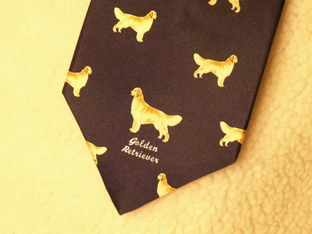 1 Golden Retriever Dog 100 % Silk Tie Mens Tie
