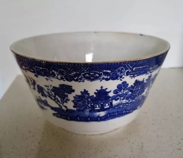 Vintage C1915 JOHN TAMS England Willow Pattern Mixing Bowl