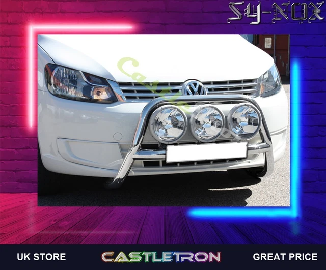 FOR VW CADDY Bull Bar Chrome Front Bumper Guard Nudge Push 20152019