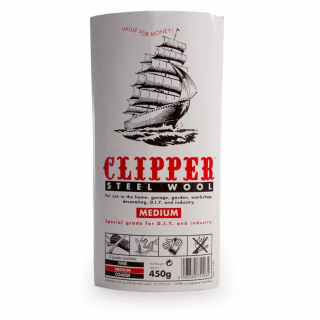 Clipper Fine Medium Coarse Steel Wire Wool Various Grades For Rats Mice Sanding