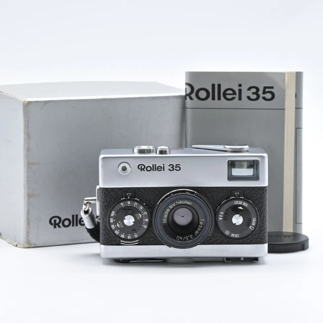 ROLLEI 35 CARL Zeiss Tessar 40 mm F3,5 plateado con caja [como