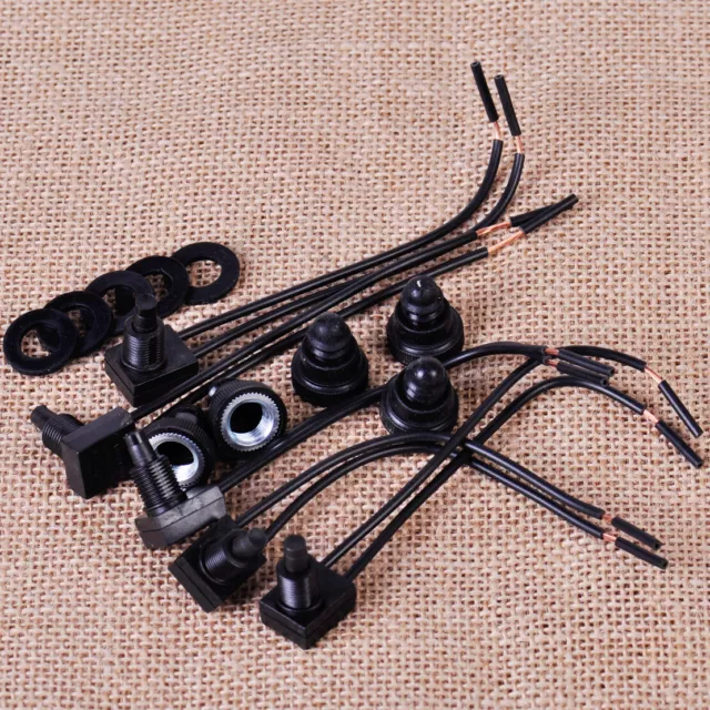 5 x bouton étanche interrupteur moto with 4" Lead Wire pour moto VTT où