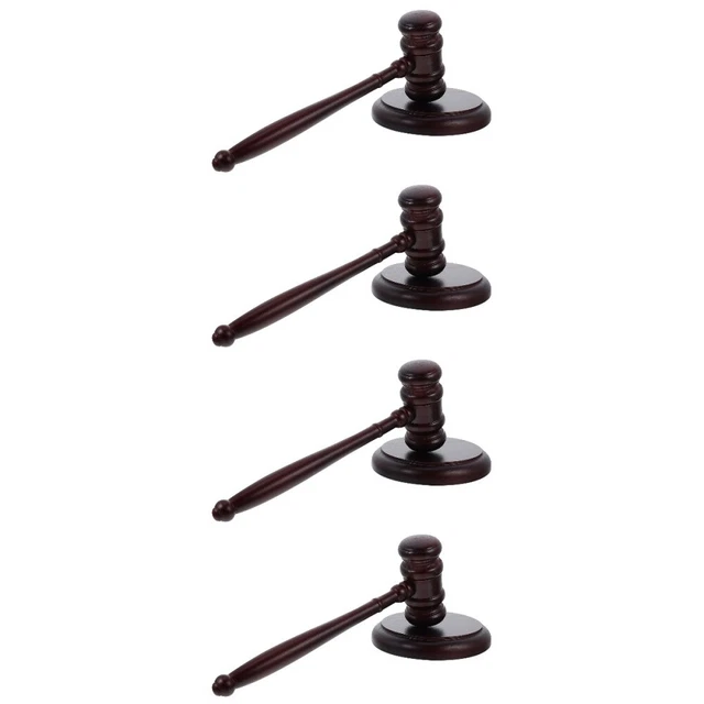 4 Sets Judge's Hammer Birthday Gift Children Gavel Toy Plaything Auction