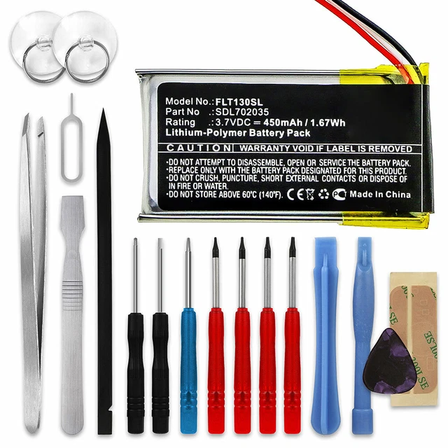 Batteria per FLIR One Pro 450mAh Ricambio + Set di strumenti 17pz
