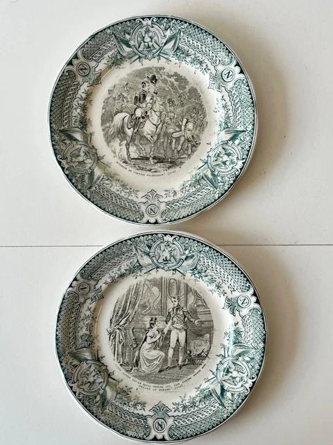 Assiette Ancienne Sarreguemines Napoléon - Originale 1830 - Bon état
