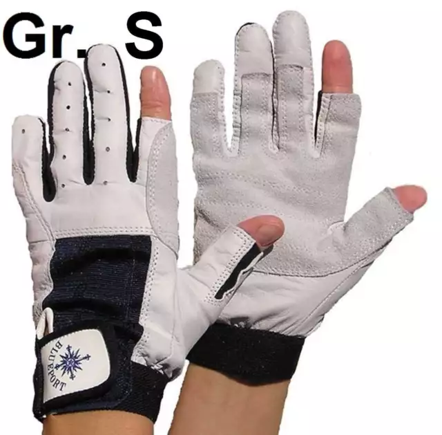 Roadiehandschuhe Leder Gr. S / 7 mit Finger Arbeitshandschuhe Roadie Handschuhe