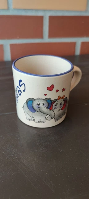 Tasse mit Henkel Becher  Namenstasse personalisierte Tasse " Lukas " Beige