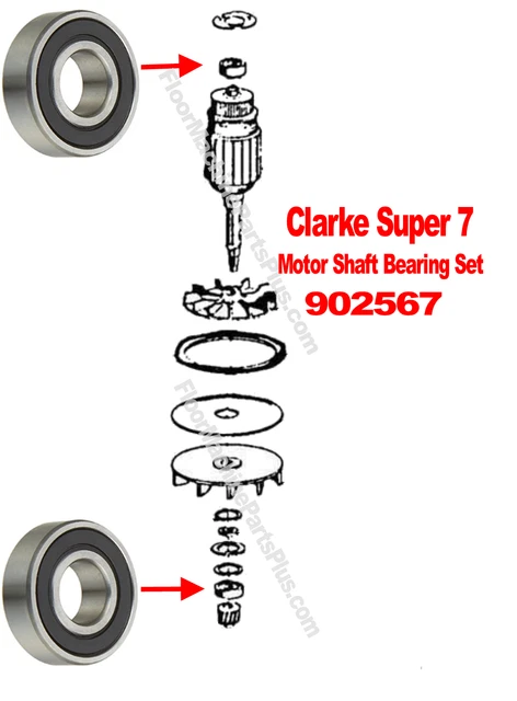 Clarke  Super 7 S7r Motor Shaft Bearing Set 902567