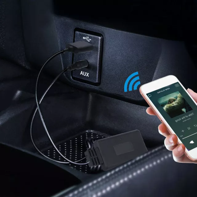 Universal Black Wireless Bluetooth AUX Audio Receiver Adapter Car Accessories UK