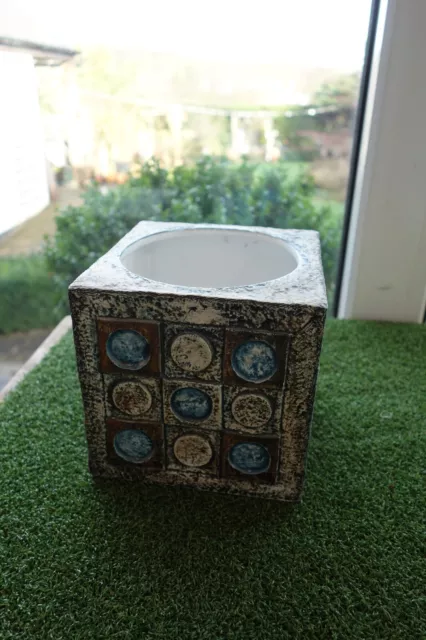 Early 5.75 Inch Troika Cube Brick Plant Pot Holder