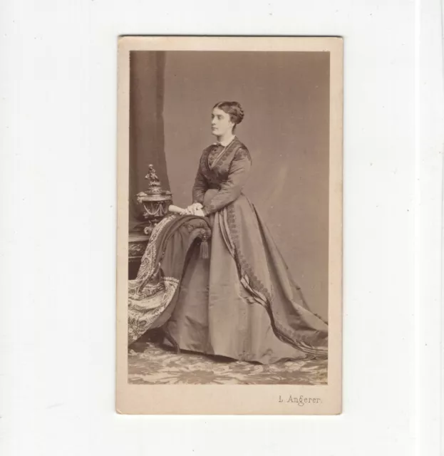 Ludwig Angerer CDV Foto Feine Dame / Adel / von Gonzenbach - Wien 1868