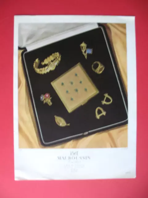 Publicite De Presse Mauboussin Joaillier Bijoux French Ad 1949
