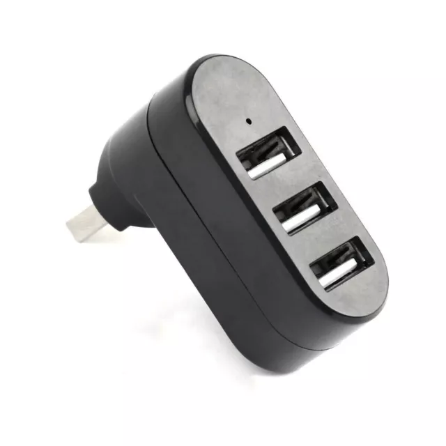 Rotary OTG USB 2.0 HUB to 3 Multi Port USB Splitter Adapter